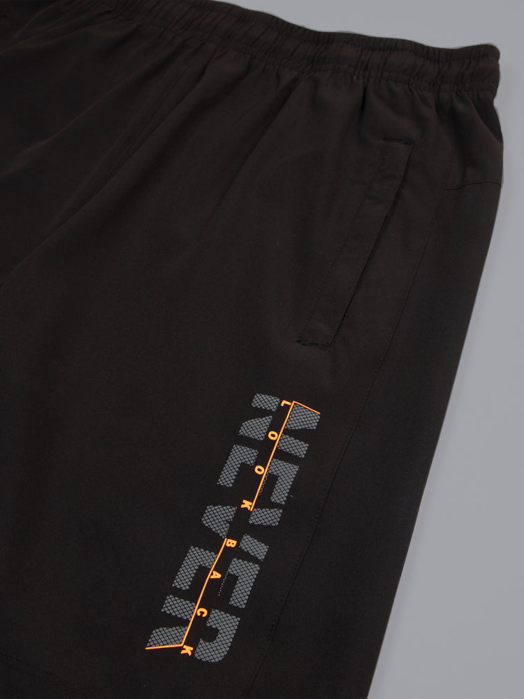 Sport Sun Printed NS Lycra Black Shorts for Men