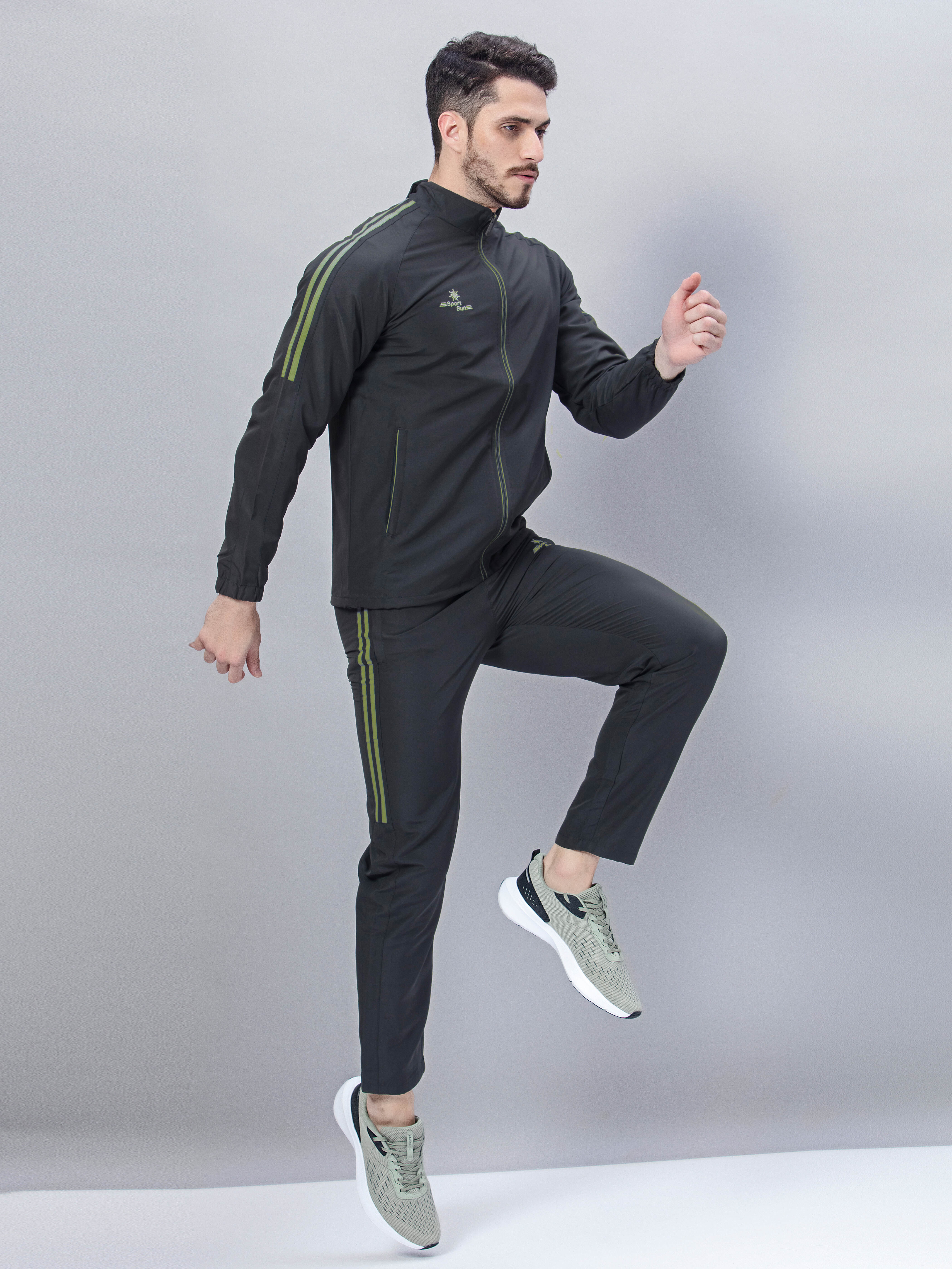 Sport Sun Micro Poly Men Dark Grey Track Suit