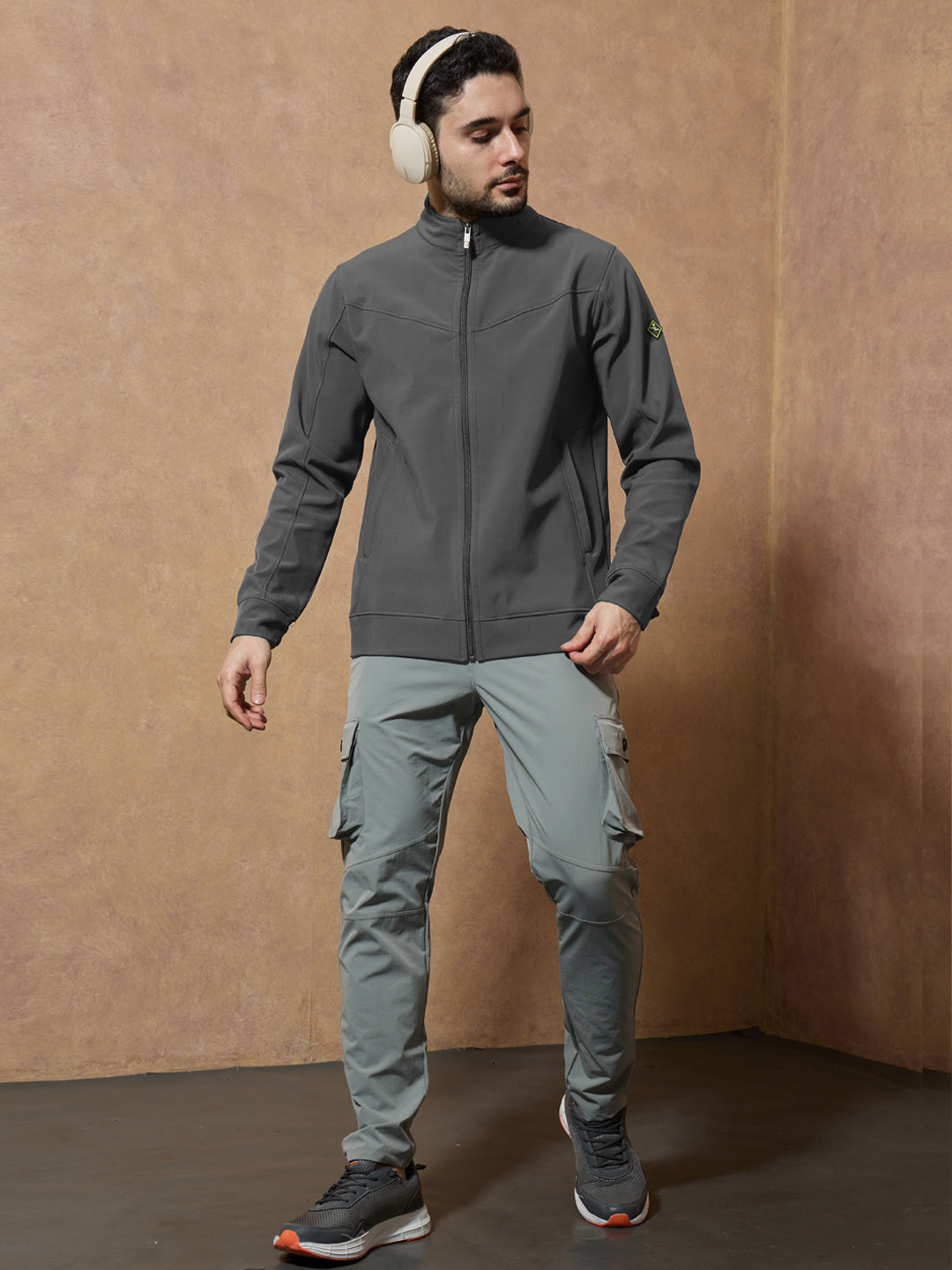 BONDED JACKET, DARK GREY