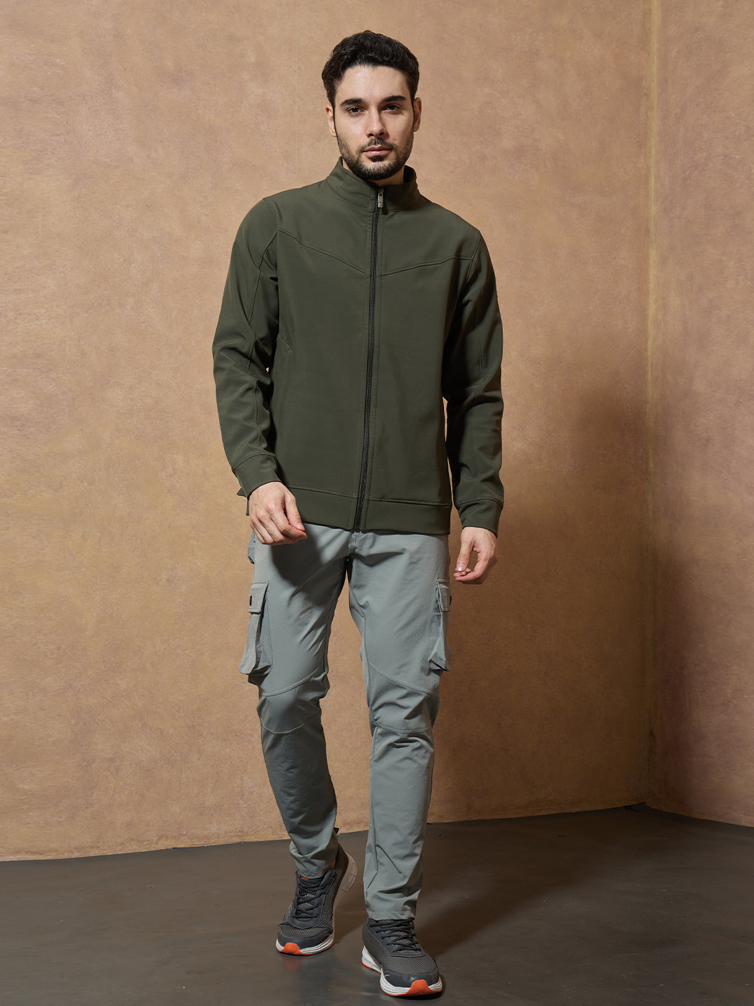 BONDED JACKET, DARK OLIVE