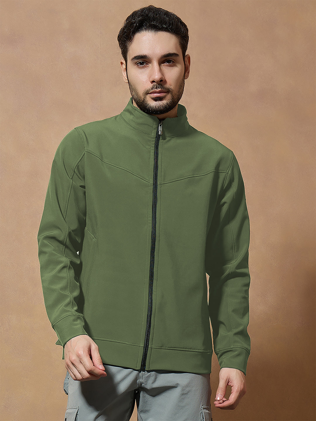 BONDED JACKET, LIGHT OLIVE