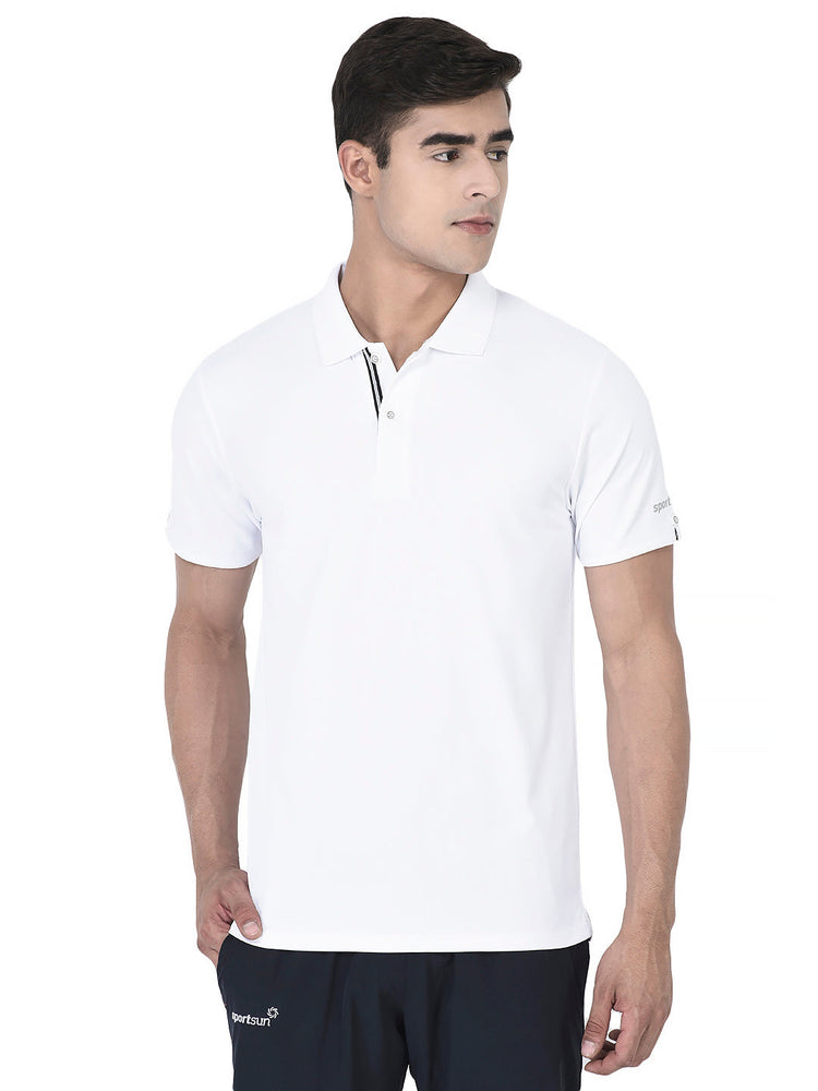 Sport Sun Max Polo White T-Shirt For Men