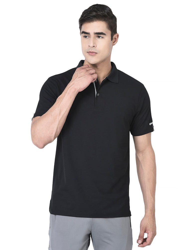 Sport Sun Max Polo Black T-shirt for Men