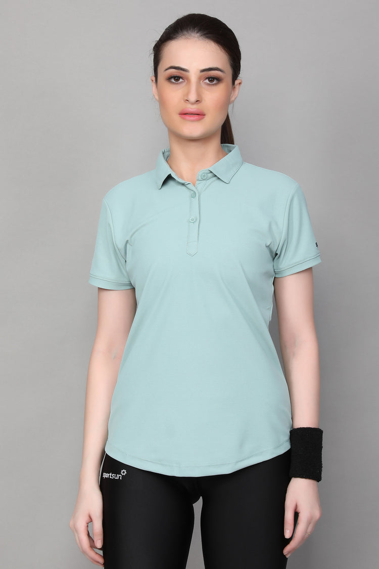 Sport Sun Max Polo Mint T Shirt for Women