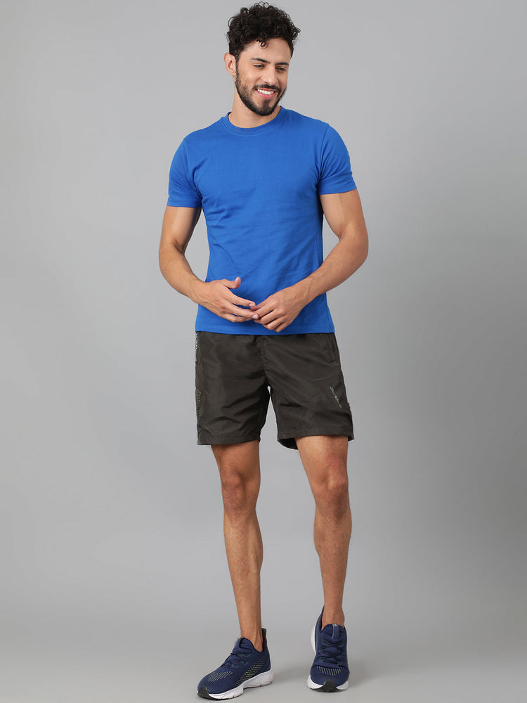 Sport Sun Solid Men Dark Grey Micro Shorts