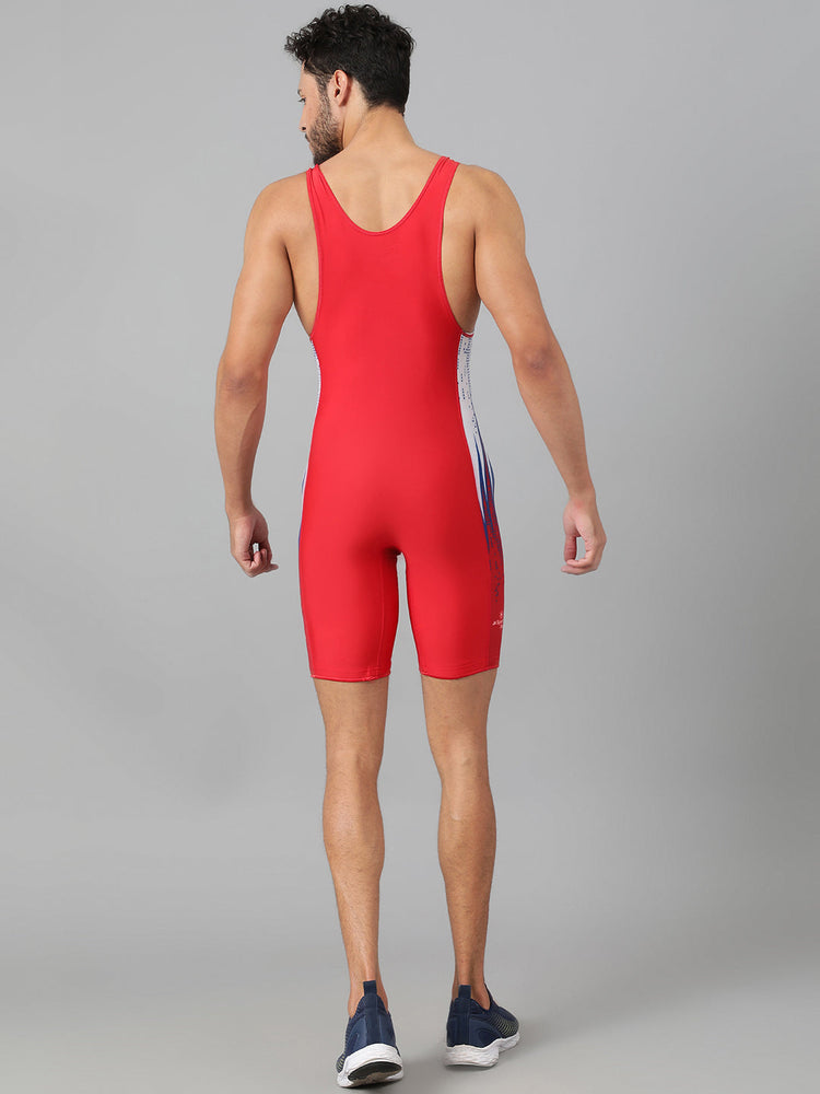 Sport Sun Red Wrestling Costume For Men
