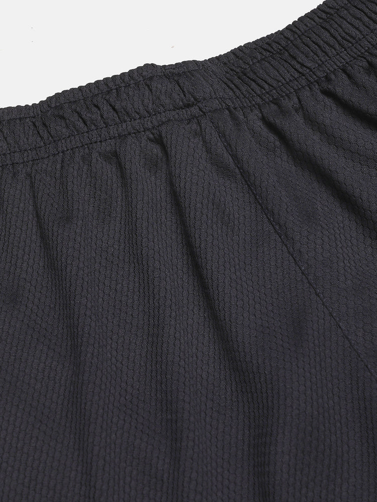 Sport Sun Men Self Design Navy Blue Dry Fit Shorts
