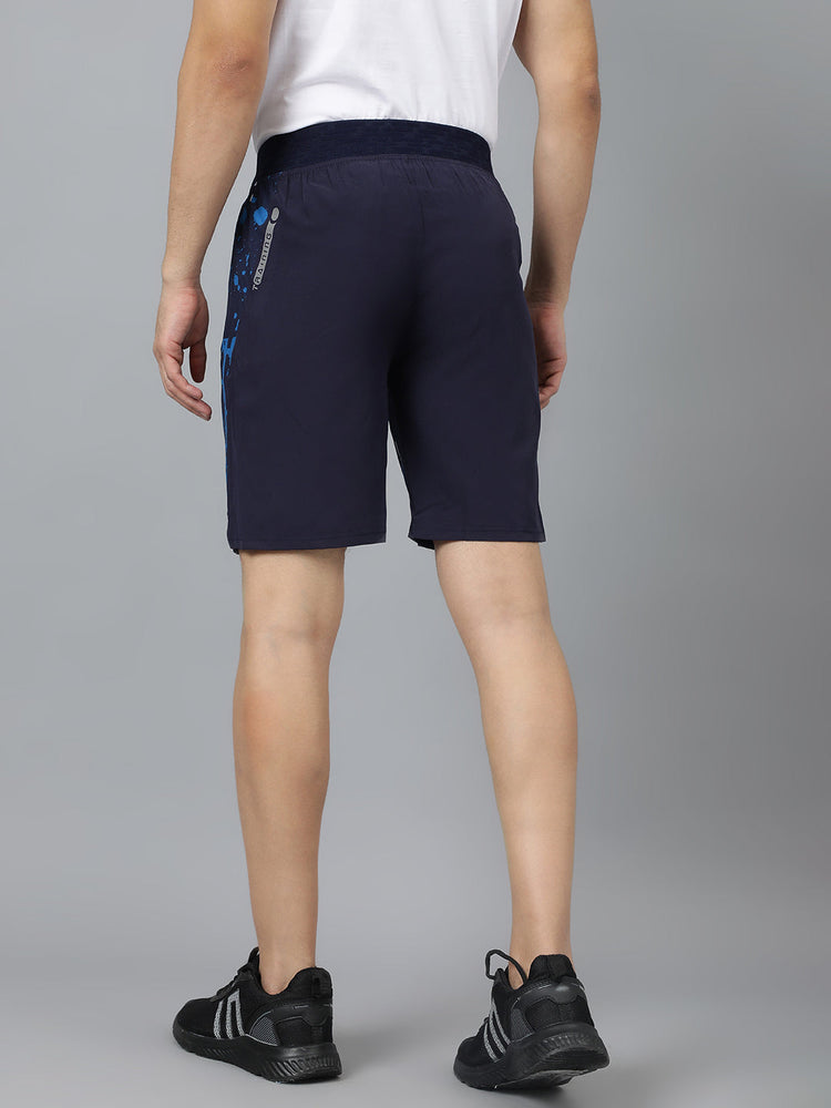 Sport Sun Navy Blue Printed Men NS Lycra Shorts