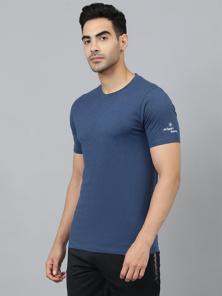 Sport Sun Cotton Round Neck Airforce T-Shirt for Men
