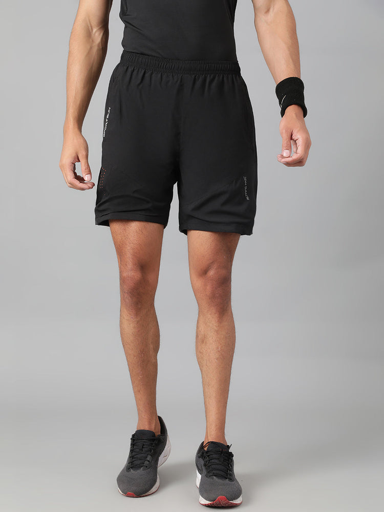 Sport Sun Solid Men Black Micro Shorts