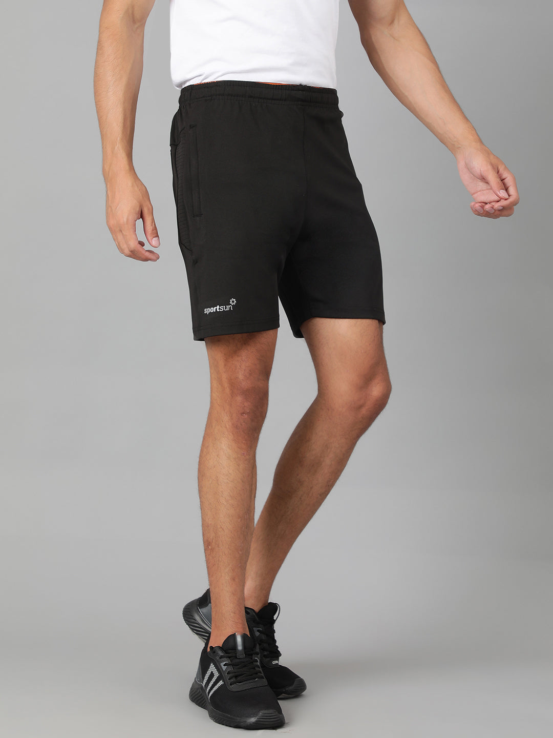 Sport Sun Solid Men Dark Grey Gym Shorts