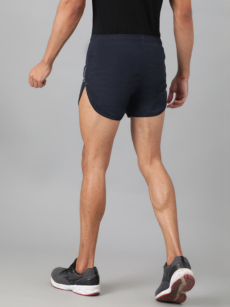 Sport Sun Solid Men NS Lycra Navy Blue Running Shorts