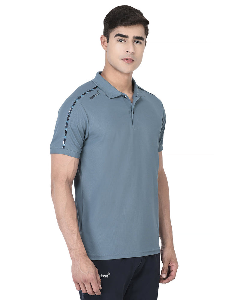 Sport Sun Max Polo Plus Ice Blue T-shirt for Men