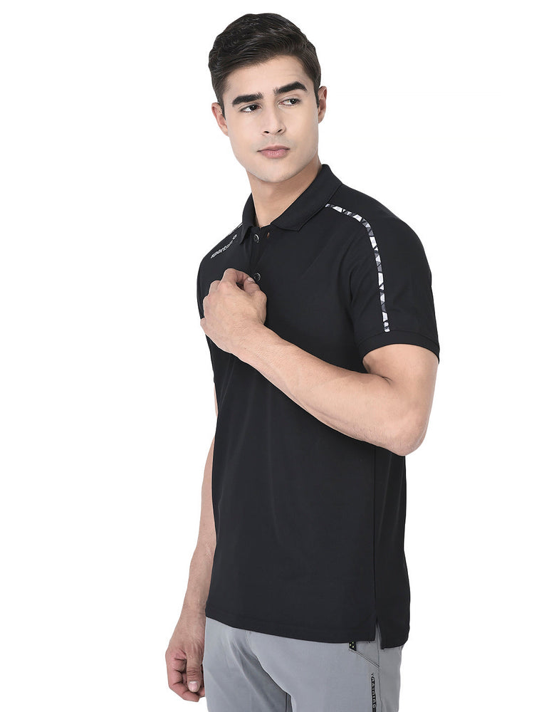 Sport Sun Max Polo Plus Black T-shirt for Men