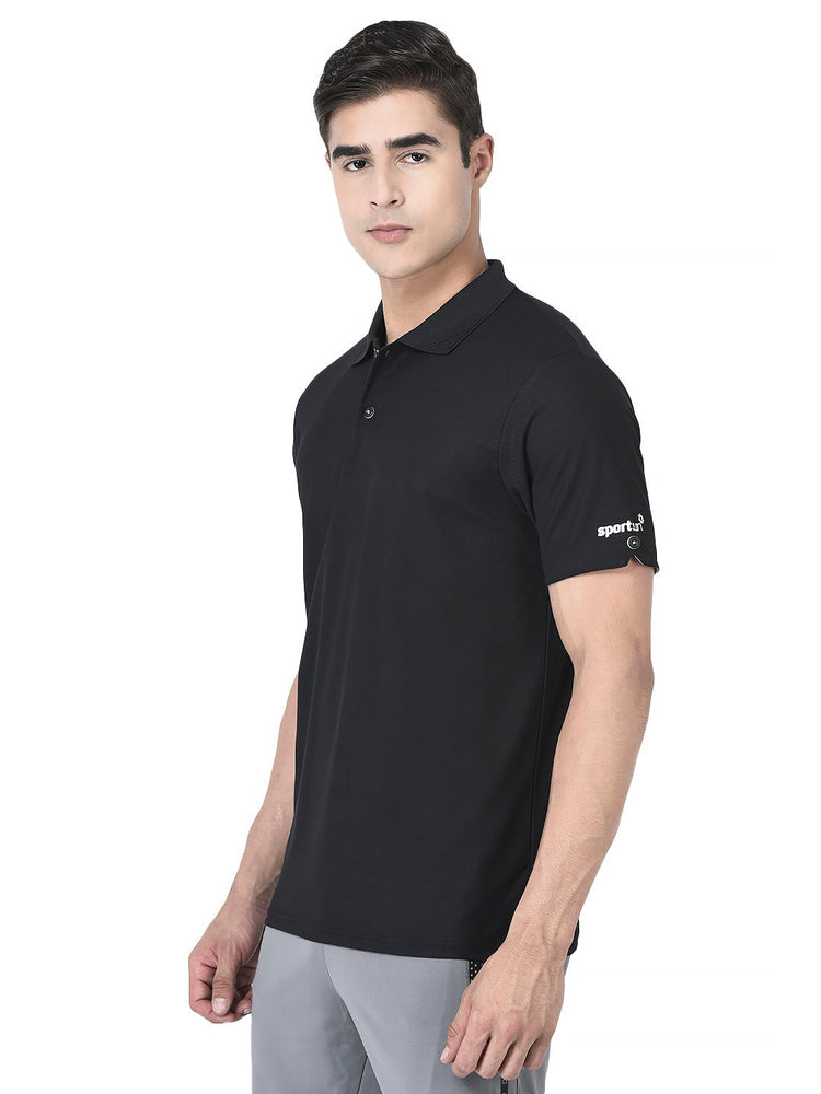 Sport Sun Max Polo Black T-shirt for Men