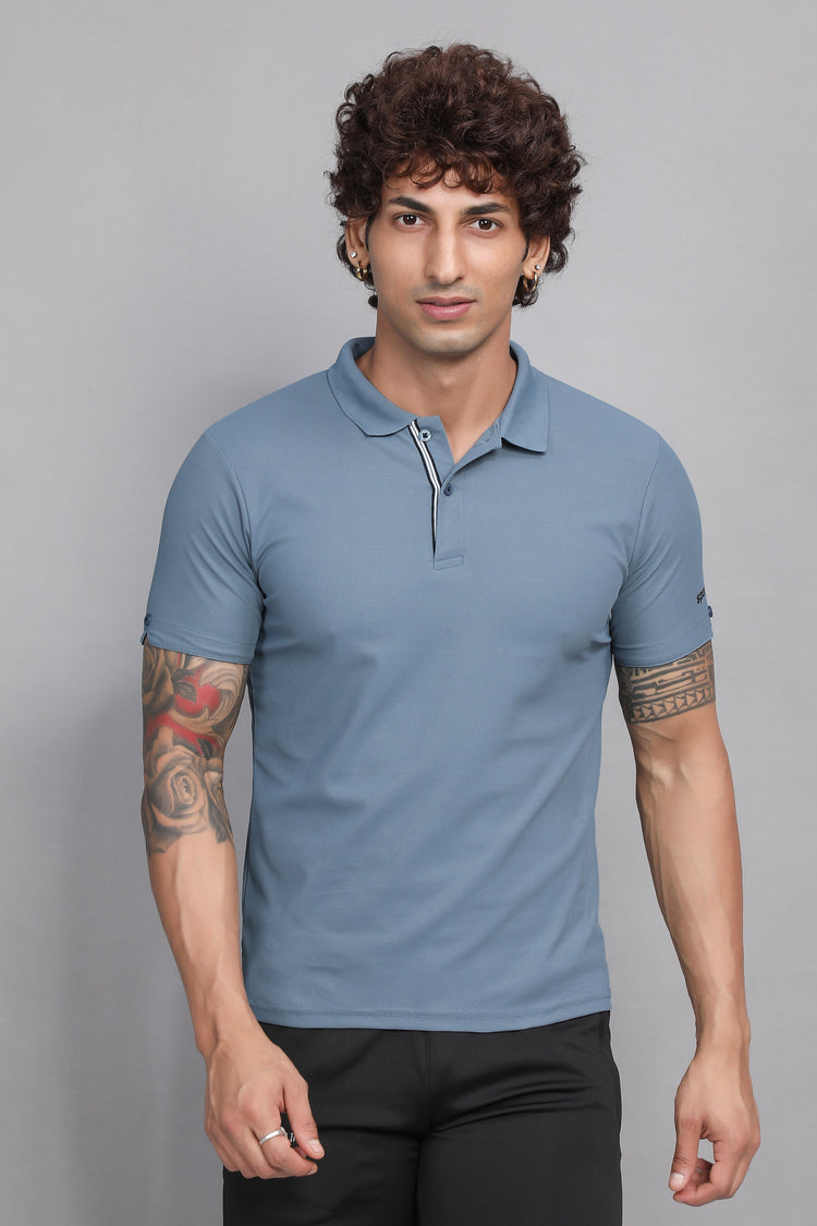 Sport Sun Max Polo Ice Blue T-shirt for Men