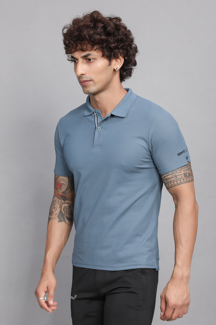 Sport Sun Max Polo Ice Blue T-shirt for Men