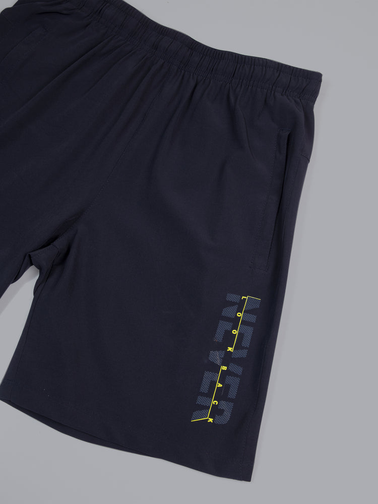Sport Sun Printed NS Lycra Navy Blue Shorts for Men