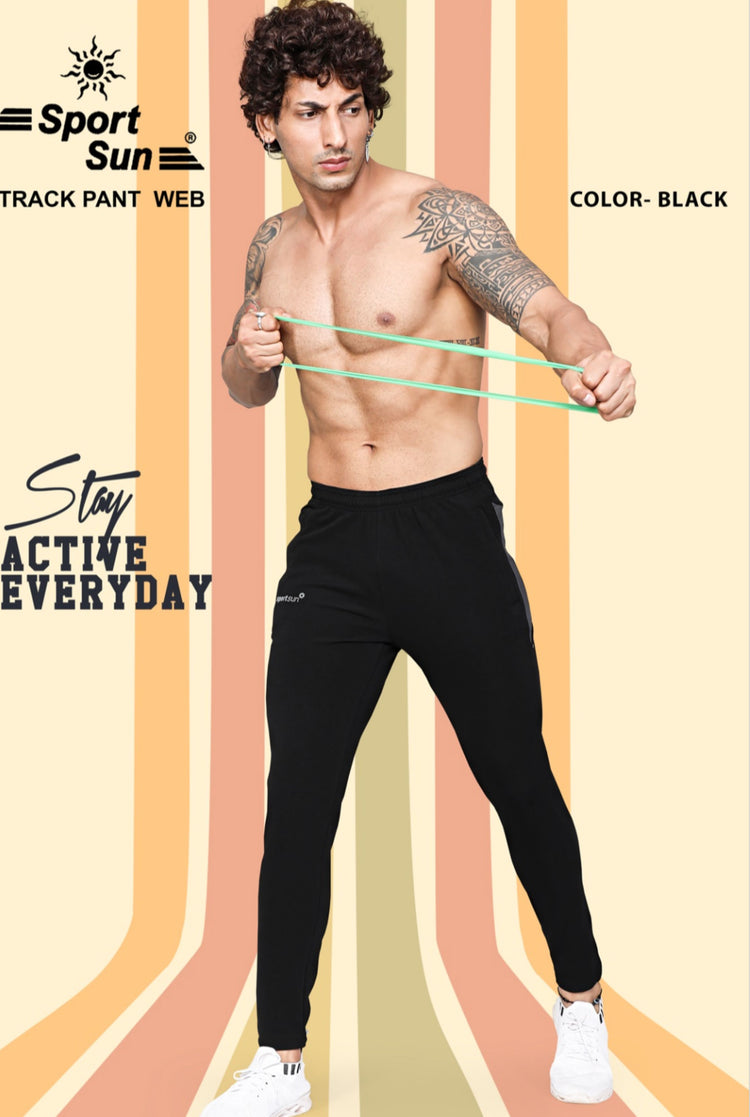 Web Black Track Pant