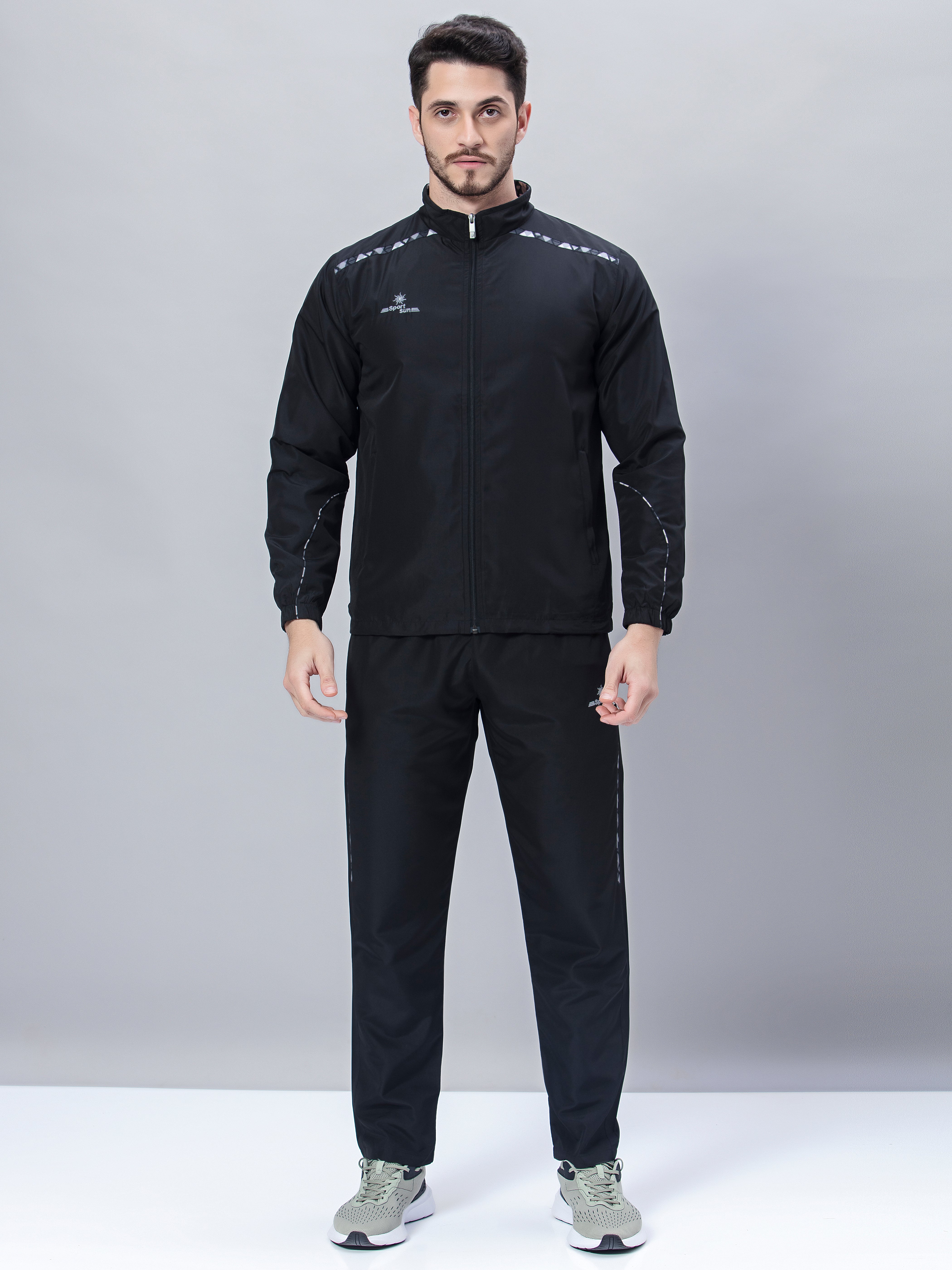 Sport Sun Micro Poly Black Track Suit