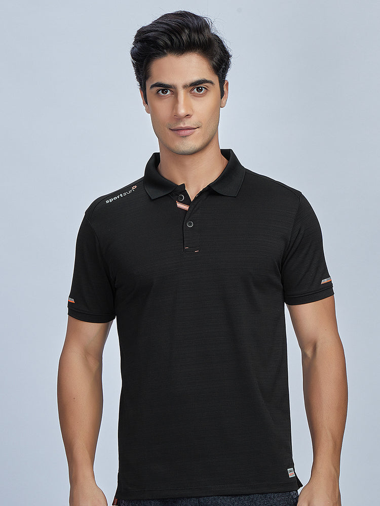 Sport Sun Playcool Polo Black T Shirt