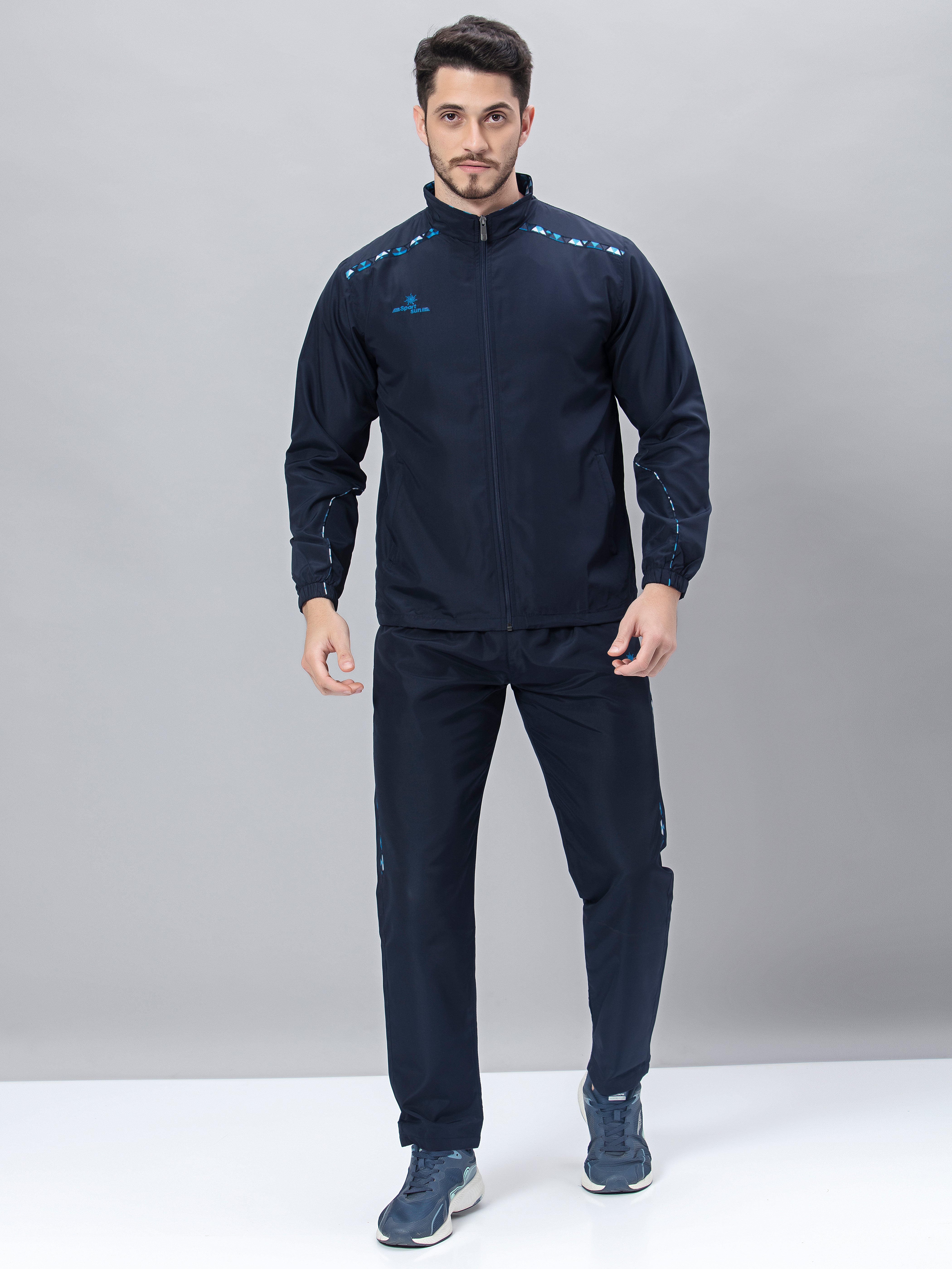 Sport Sun Micro Poly Navy Blue Track Suit