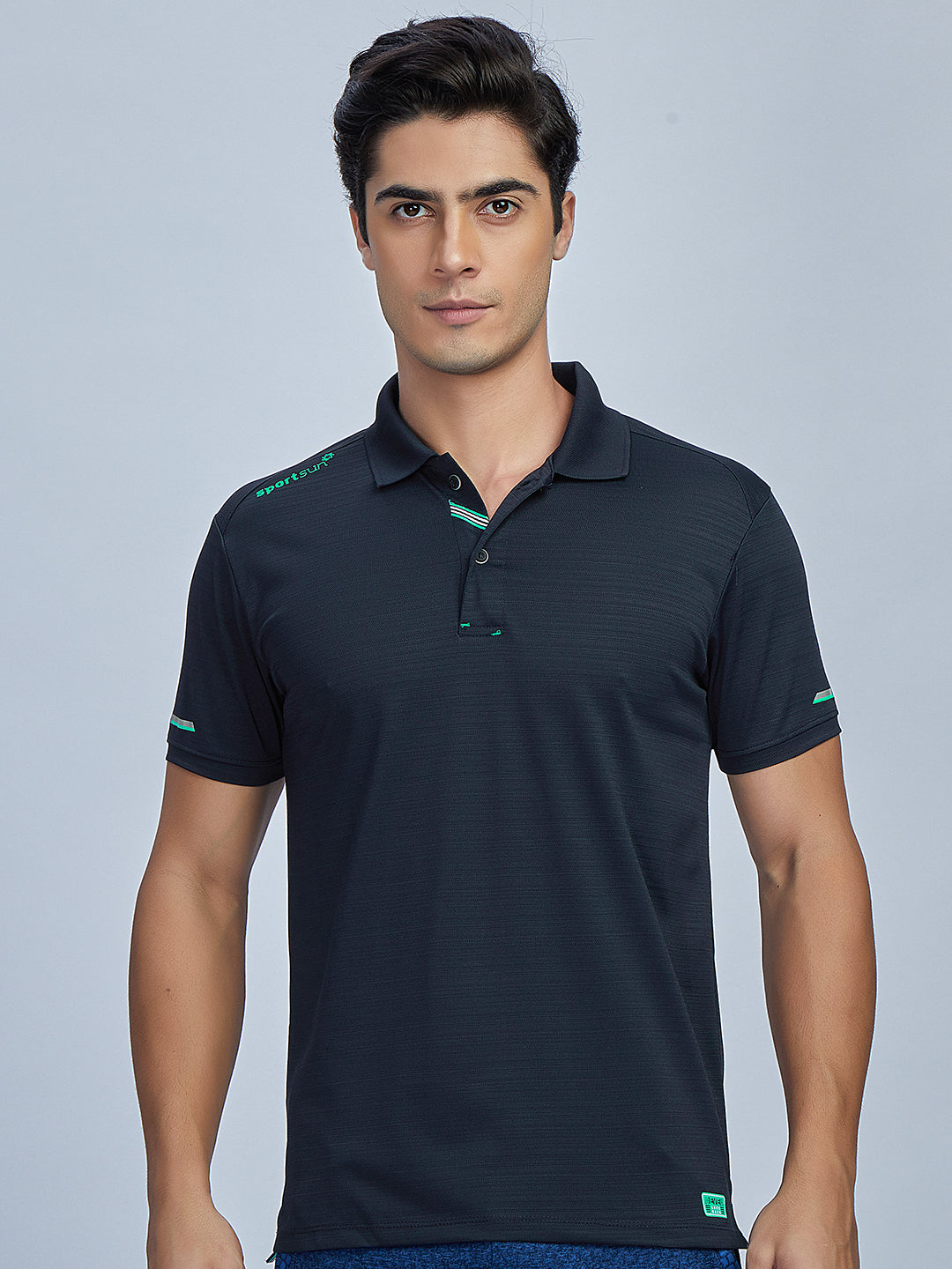 Sport Sun Playcool Polo Navy Blue T Shirt