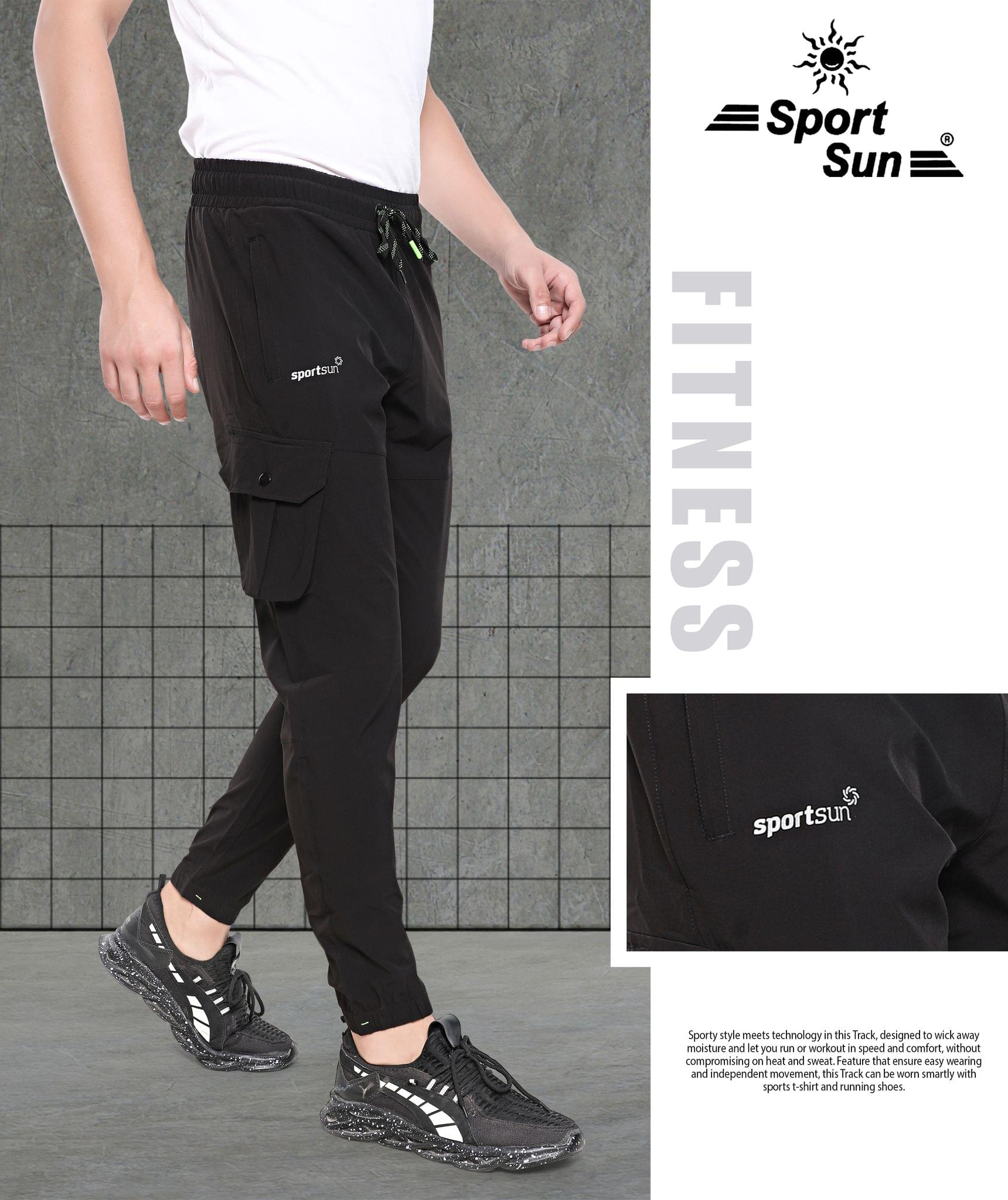 Sport Sun Black NS Lycra Cargo Jogger