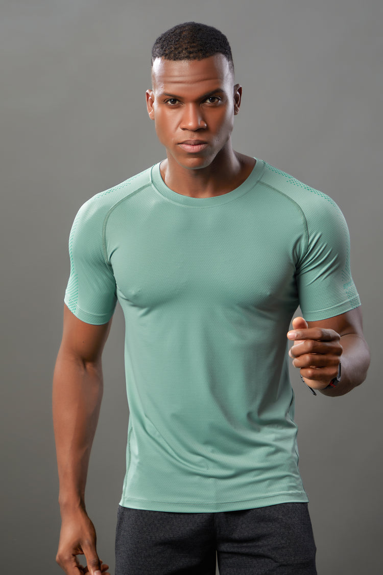 Sport Sun Round Neck Nylon Max Pista T Shirt