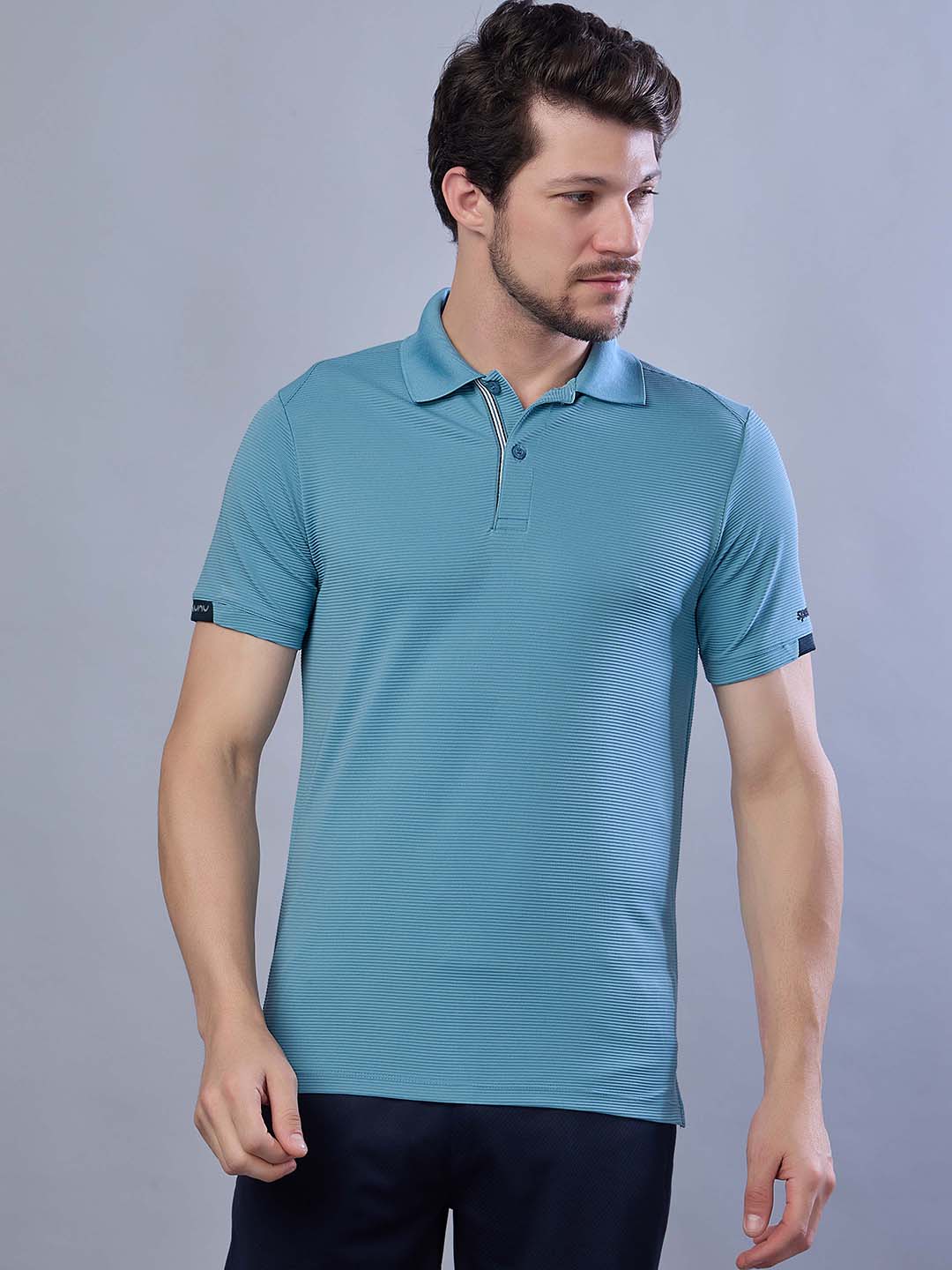 Men’s Stretchable Polo Neck Sports T Shirt