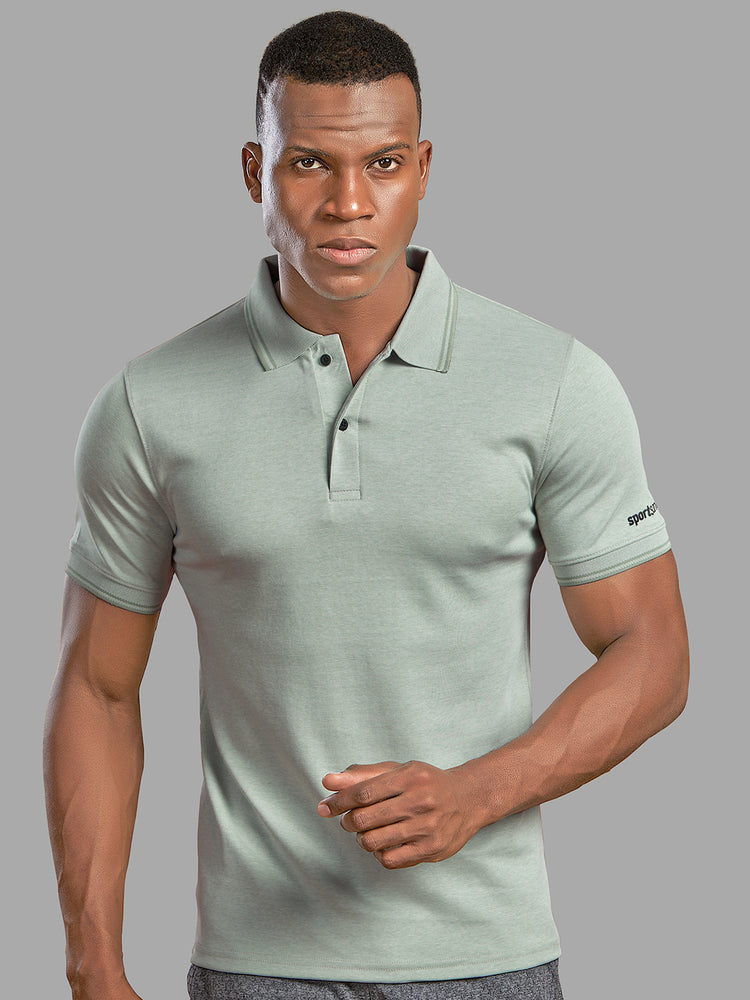 Sport Sun Pista Milange Cotton Matty Polo T Shirt