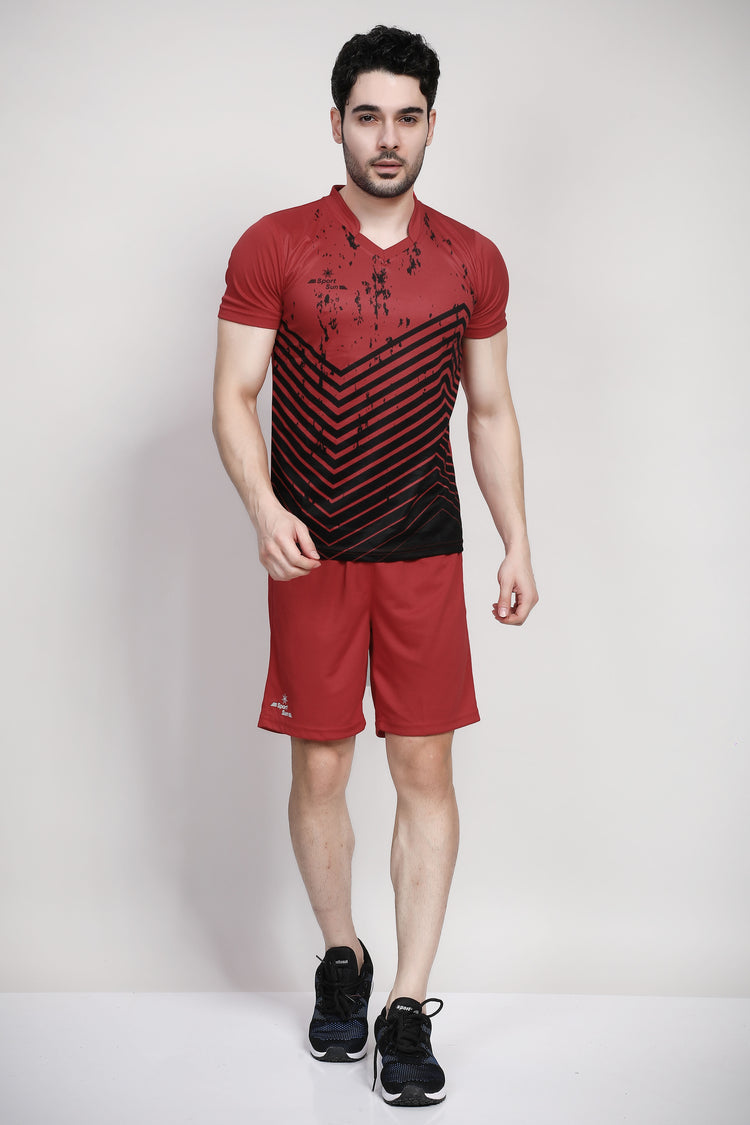 Sports Navy Red Football Kit For Men