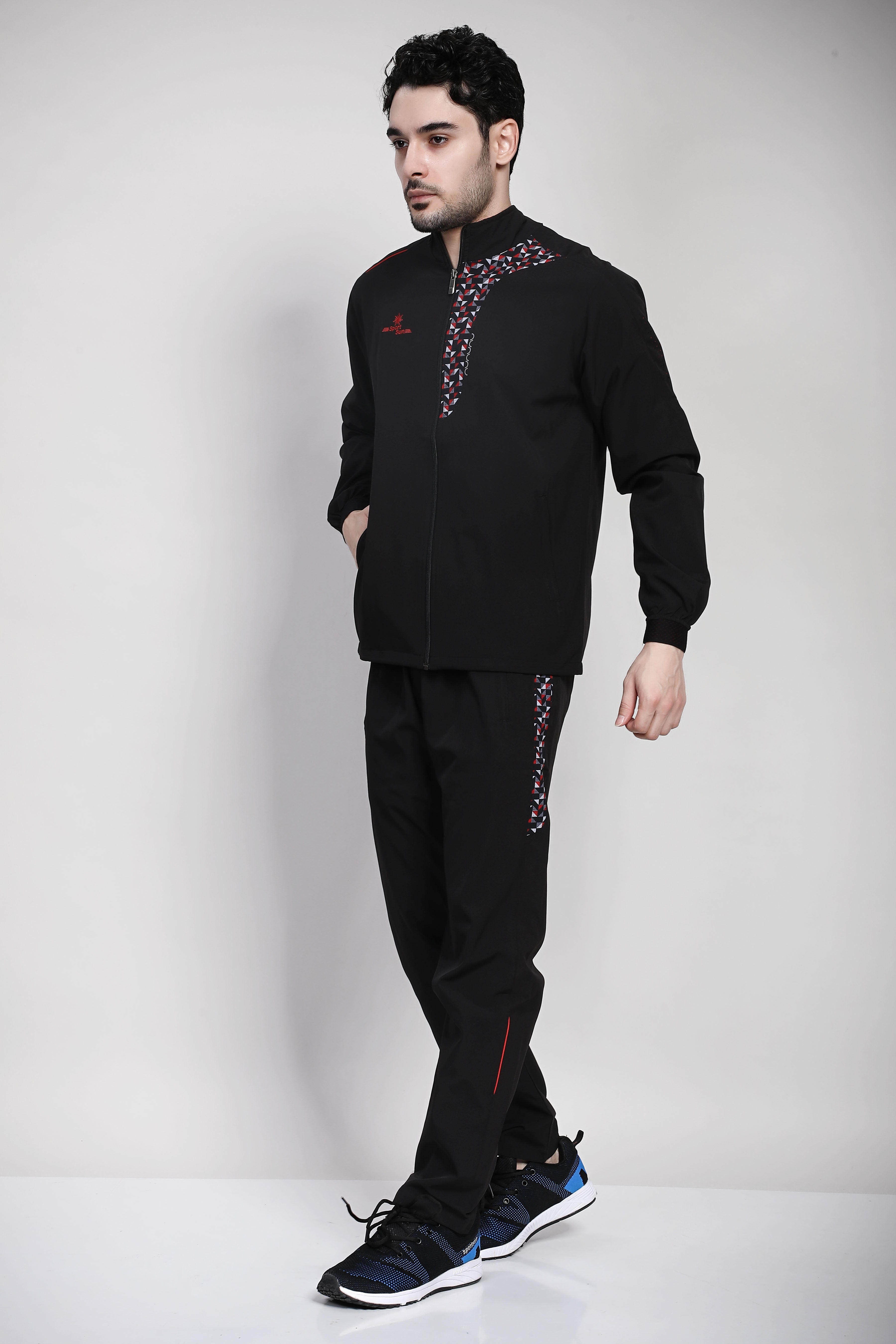 Sport Sun Micro Poly Black Track Suit