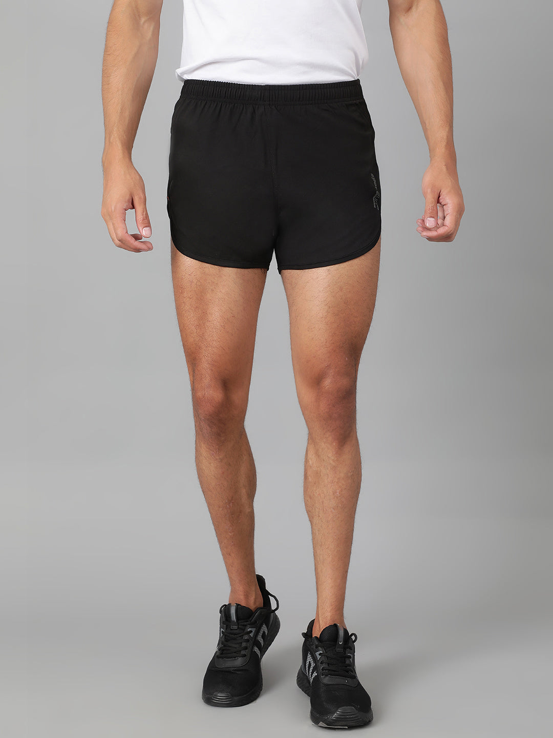 Sport Sun Solid Men NS Lycra Black Running Shorts