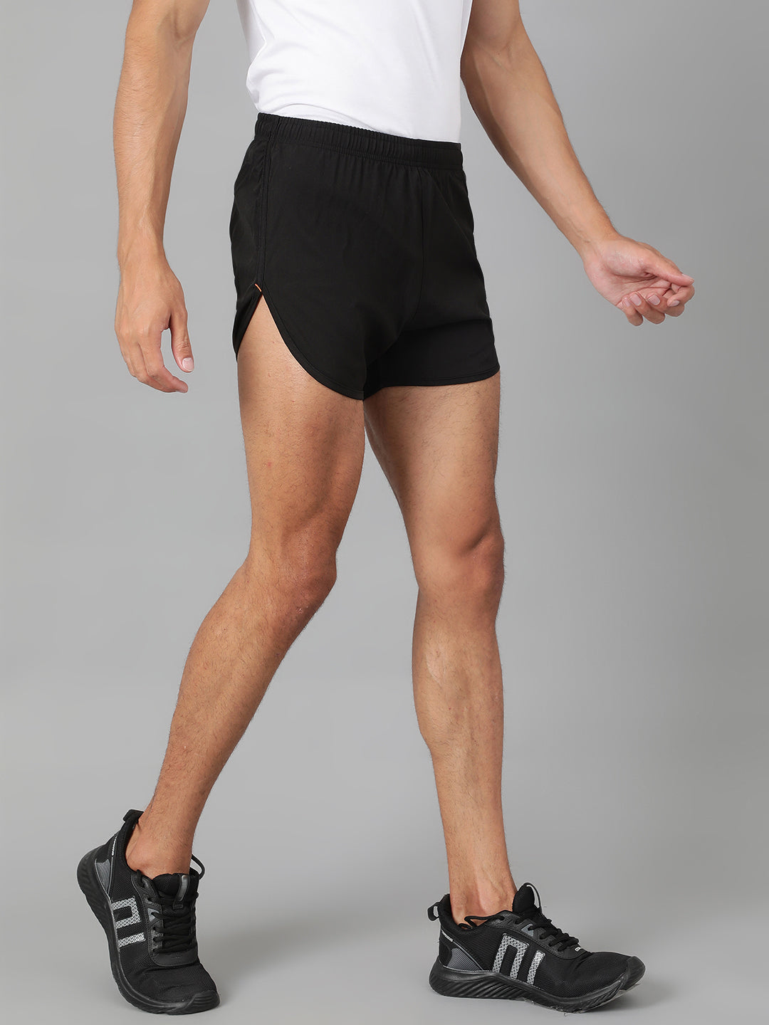 Sport Sun Solid Men NS Lycra Black Running Shorts