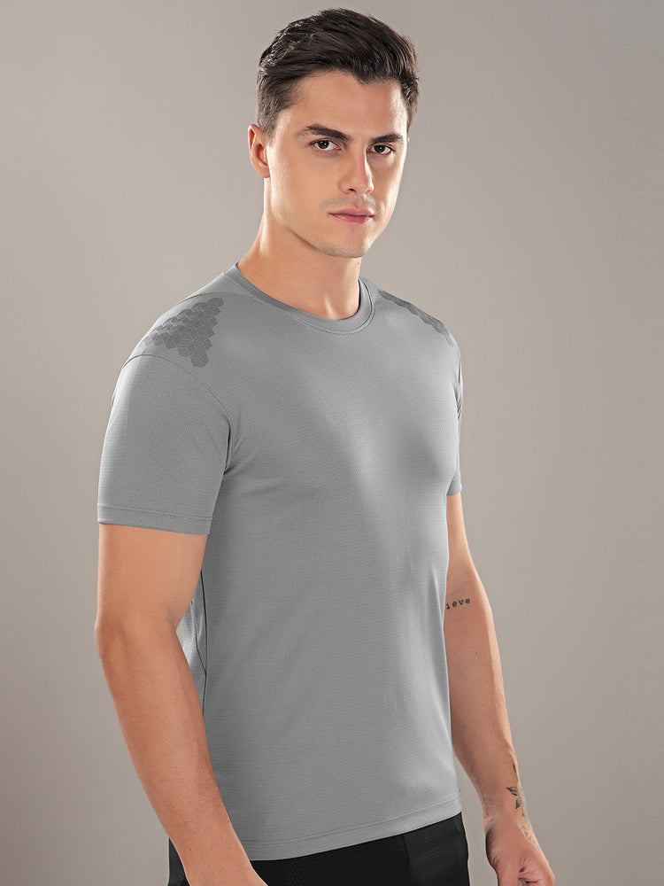 Sport Sun Active Round Neck Light Grey T Shirt