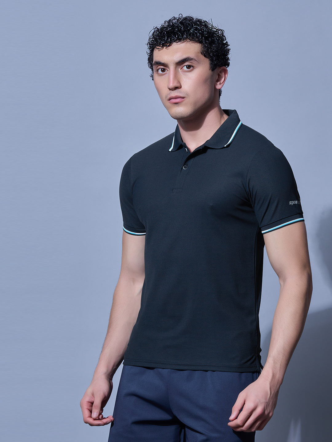 Sport Sun Max Polo Pro Navy Blue T Shirt