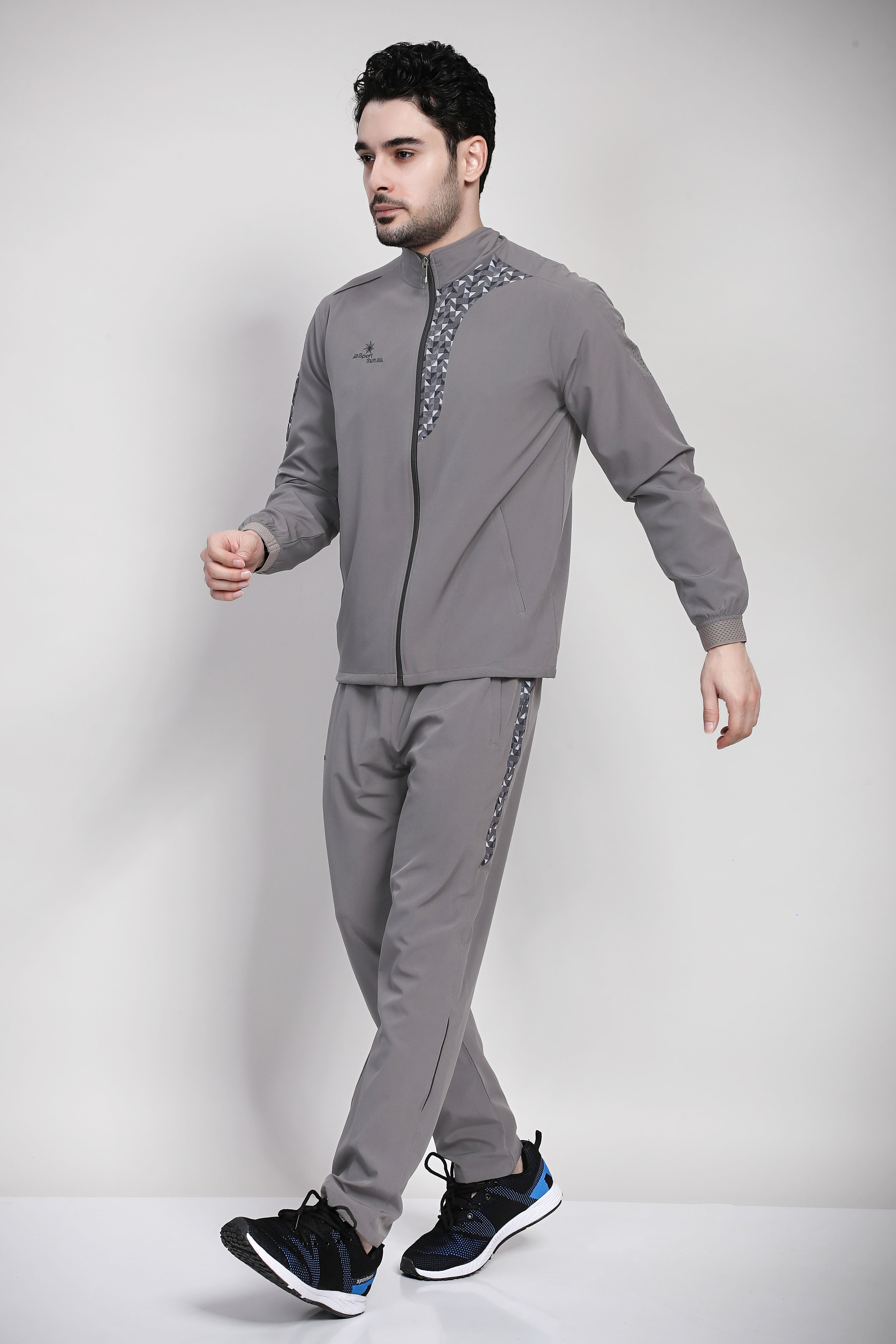 Sport Sun Micro Poly Charcoal Track Suit