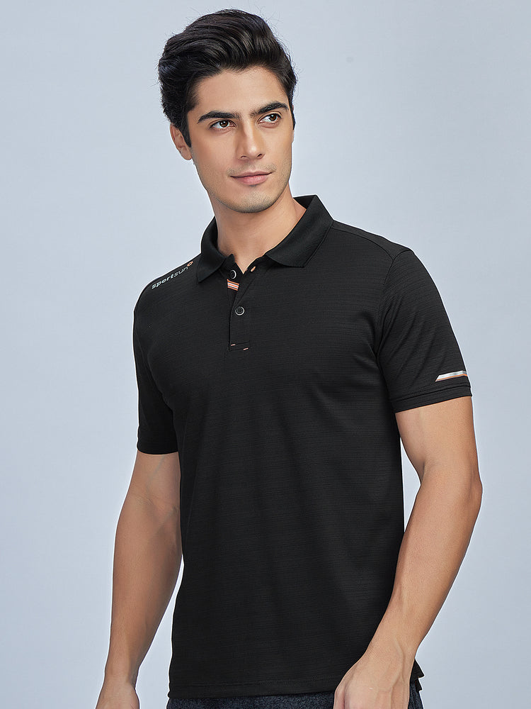 Sport Sun Playcool Polo Black T Shirt