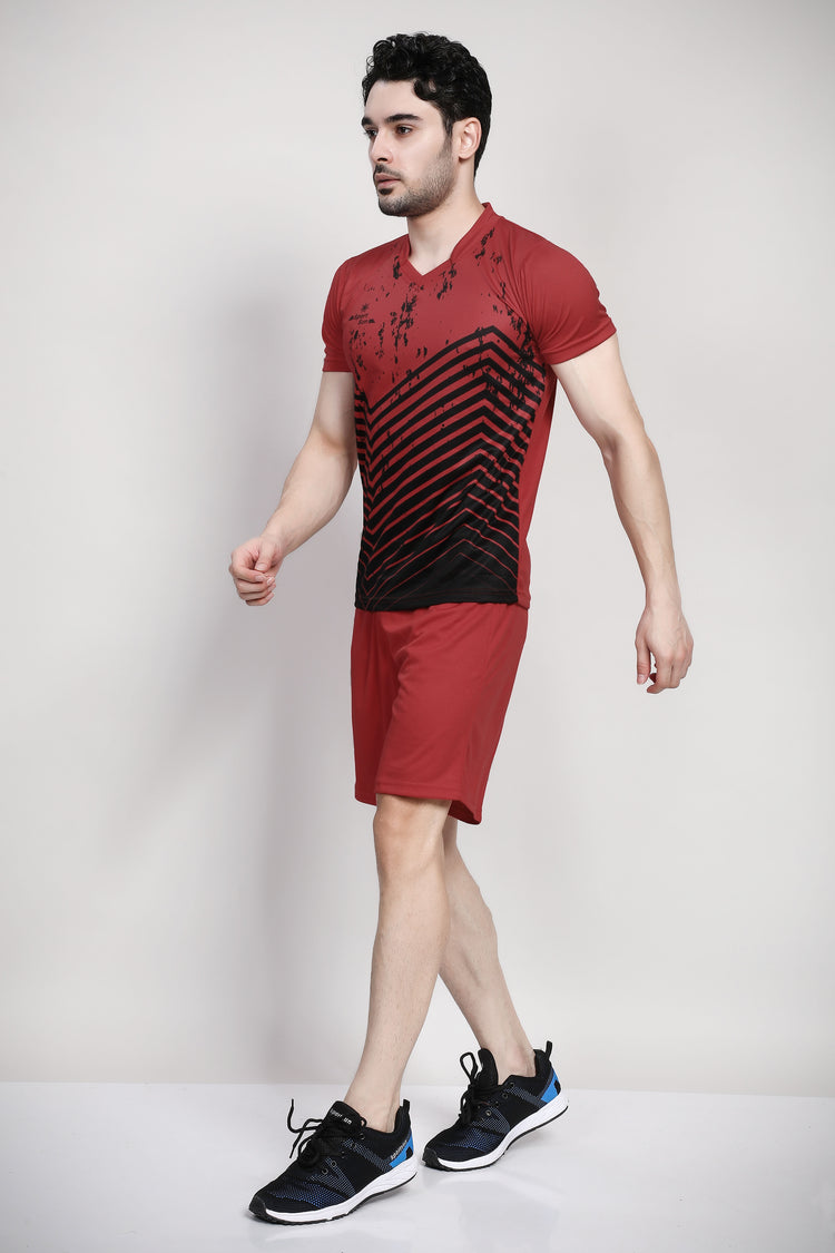 Sports Navy Red Football Kit For Men