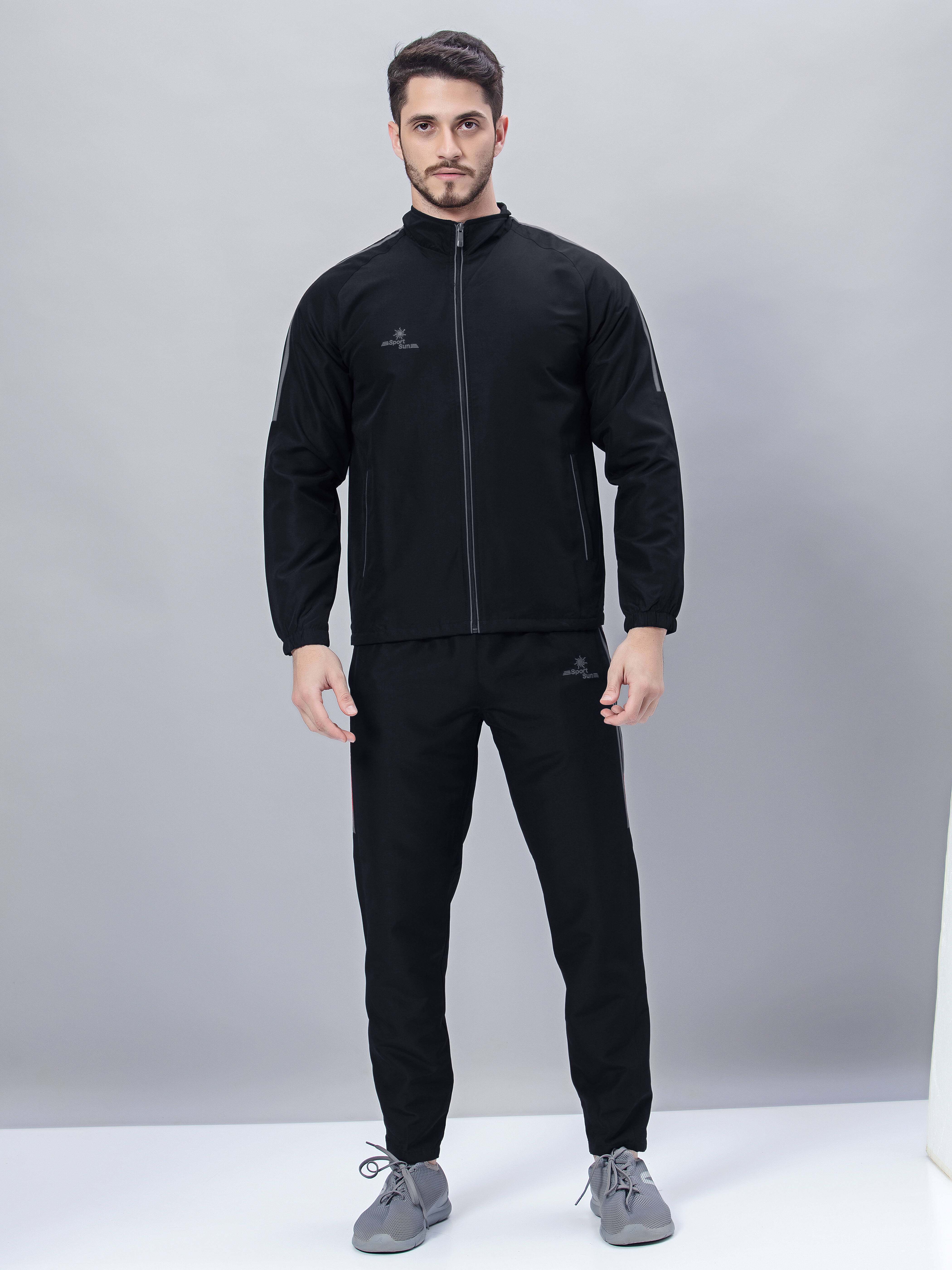 Sport Sun Micro Poly Men Black Track Suit