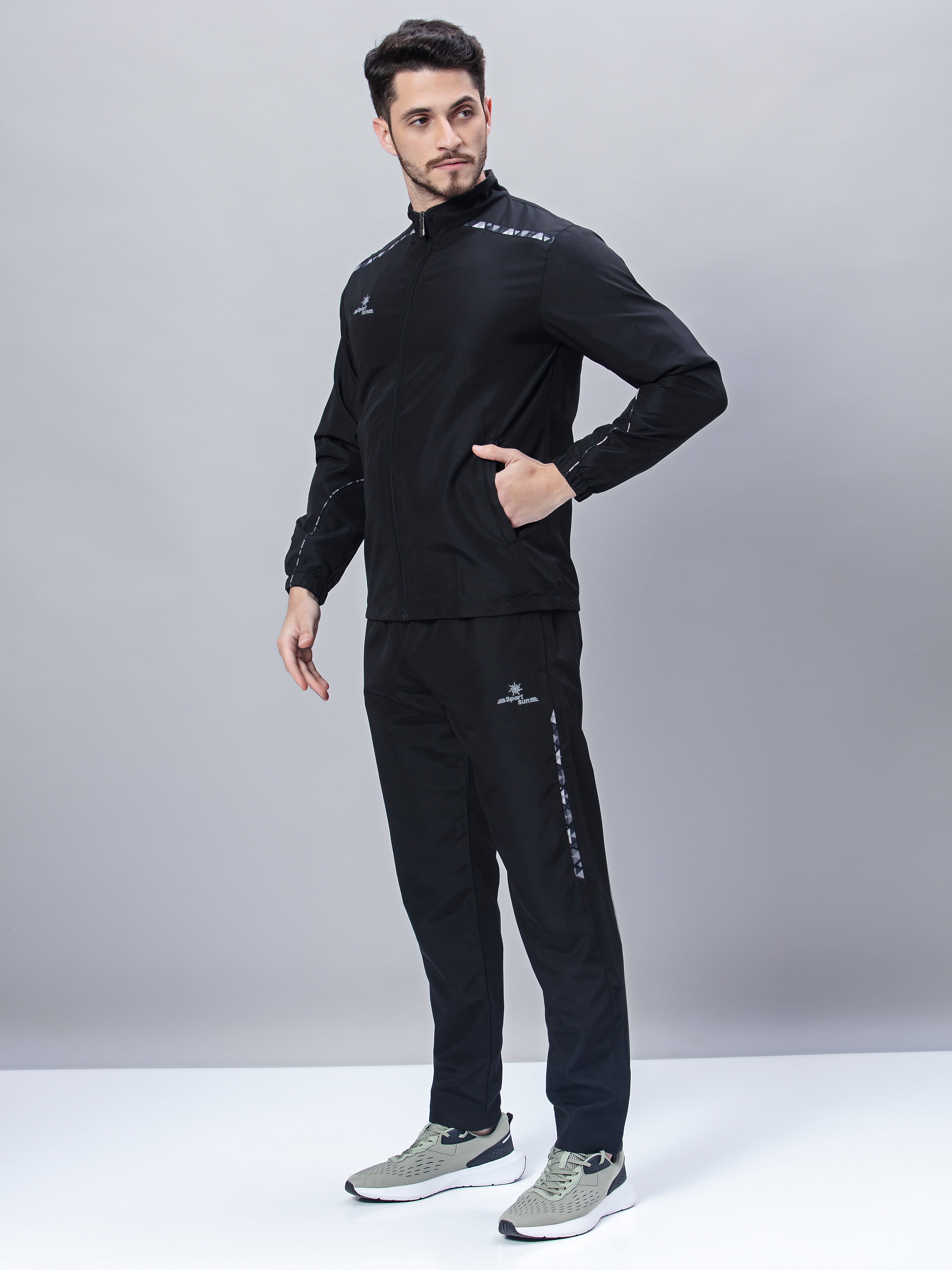 Sport Sun Micro Poly Black Track Suit