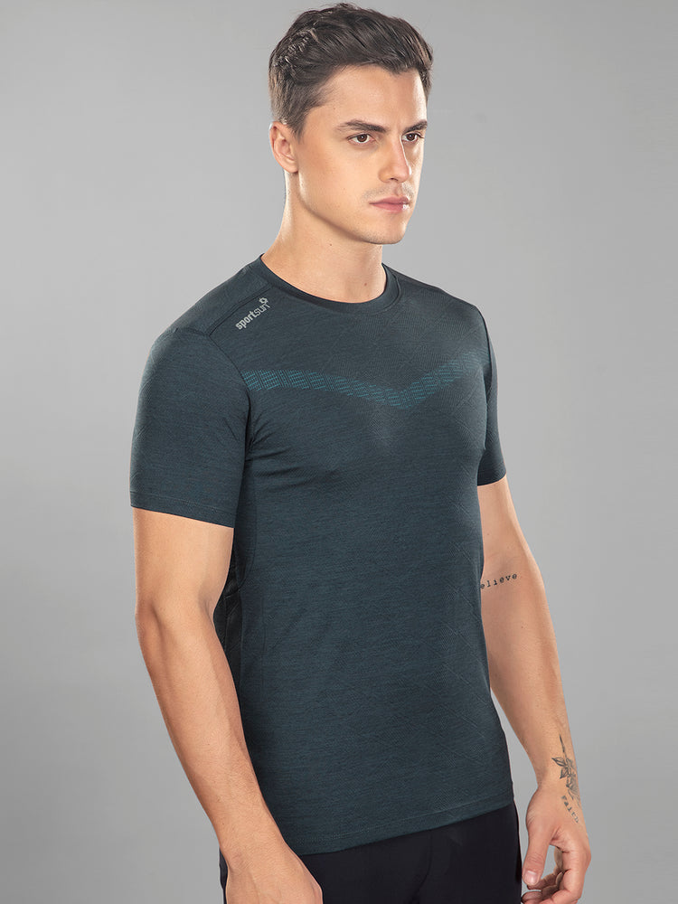 Sport Sun Playcool Pro Round Neck Teal T Shirt