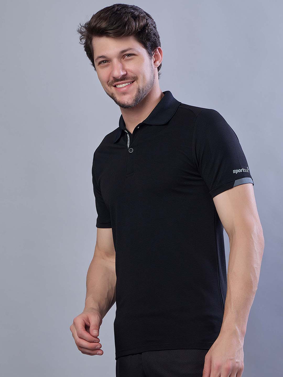 Men’s Stretchable Polo Neck Sports T Shirt