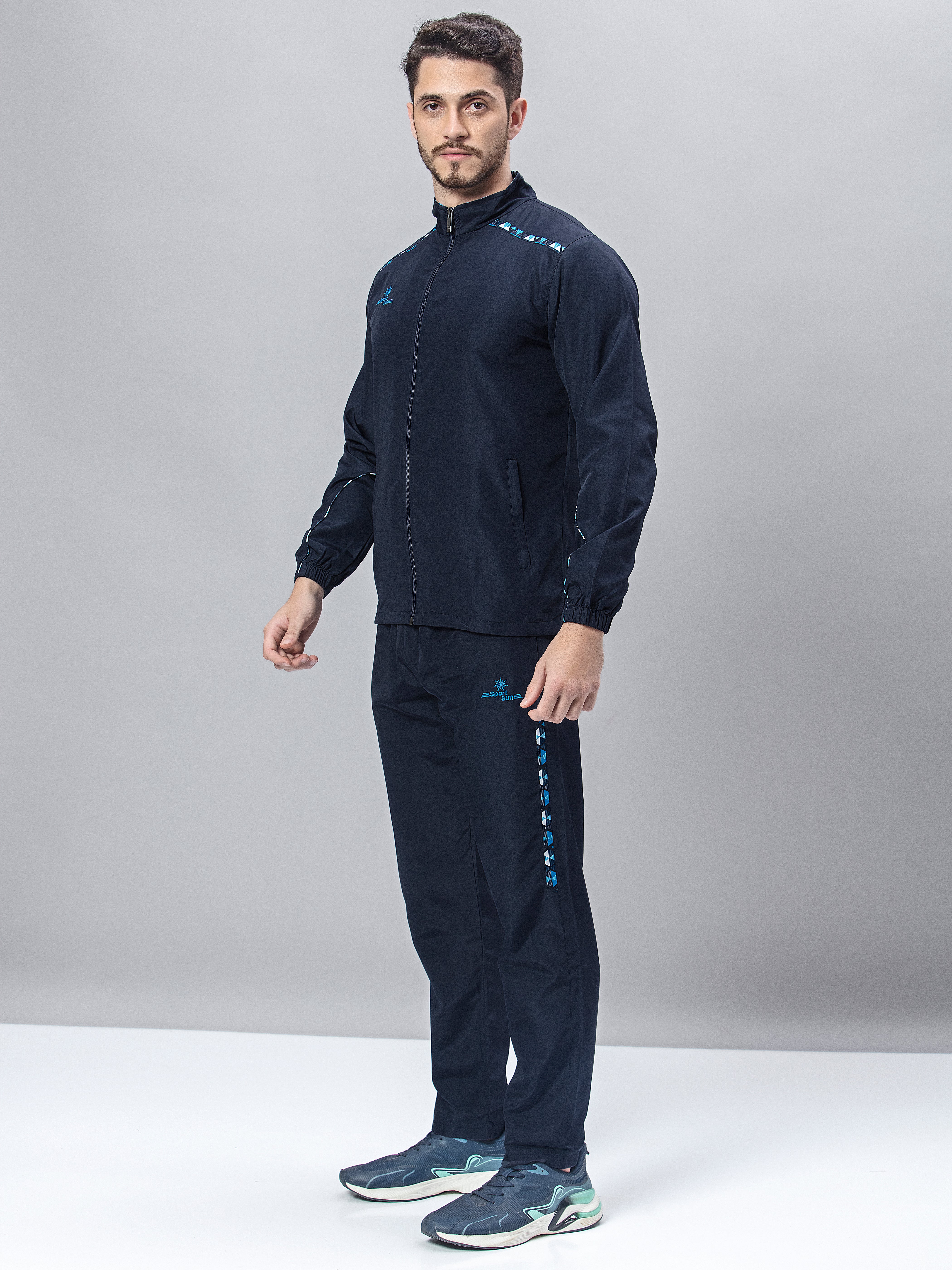 Sport Sun Micro Poly Navy Blue Track Suit