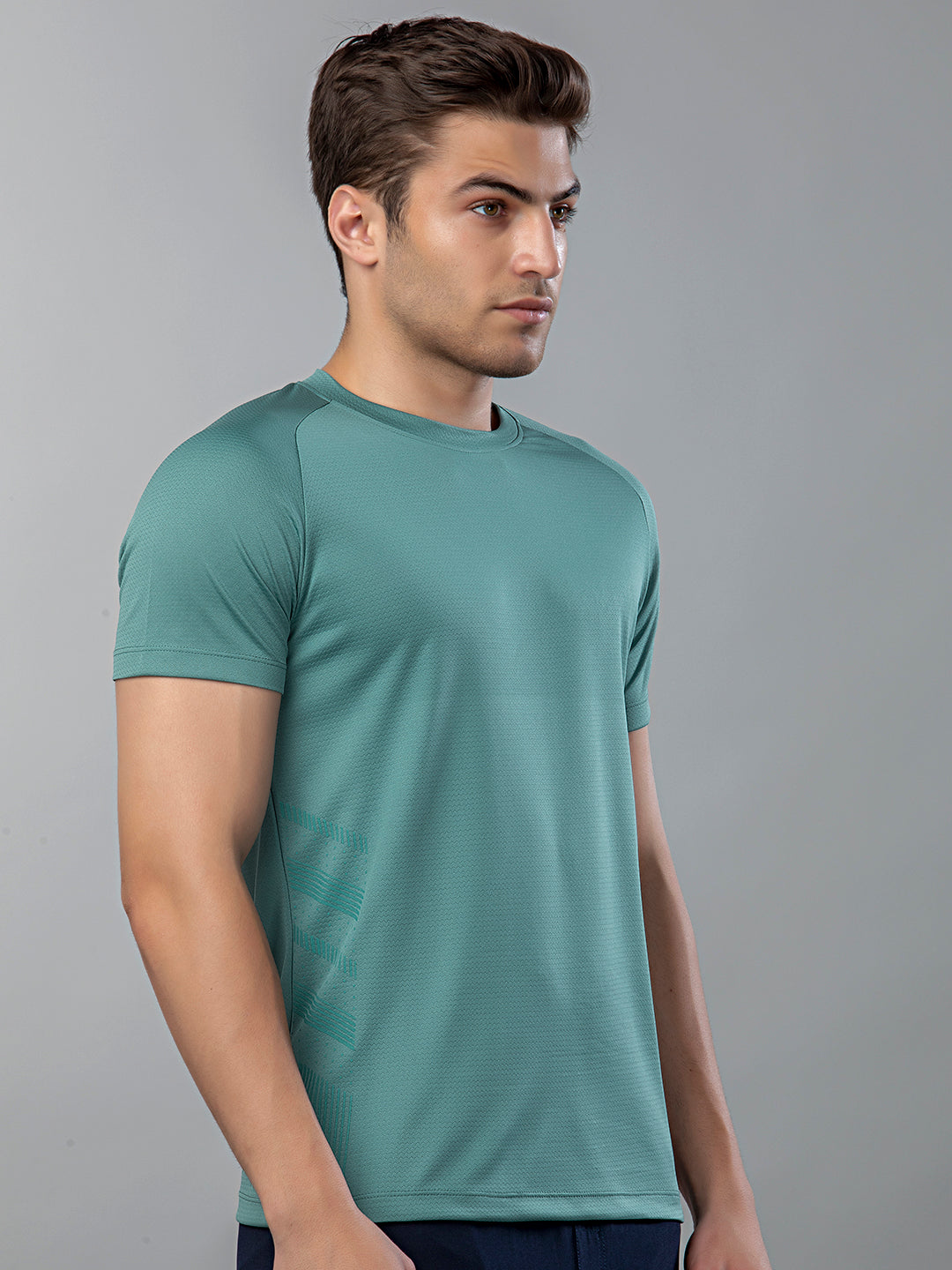 Sport Sun Active Round Neck Green T Shirt