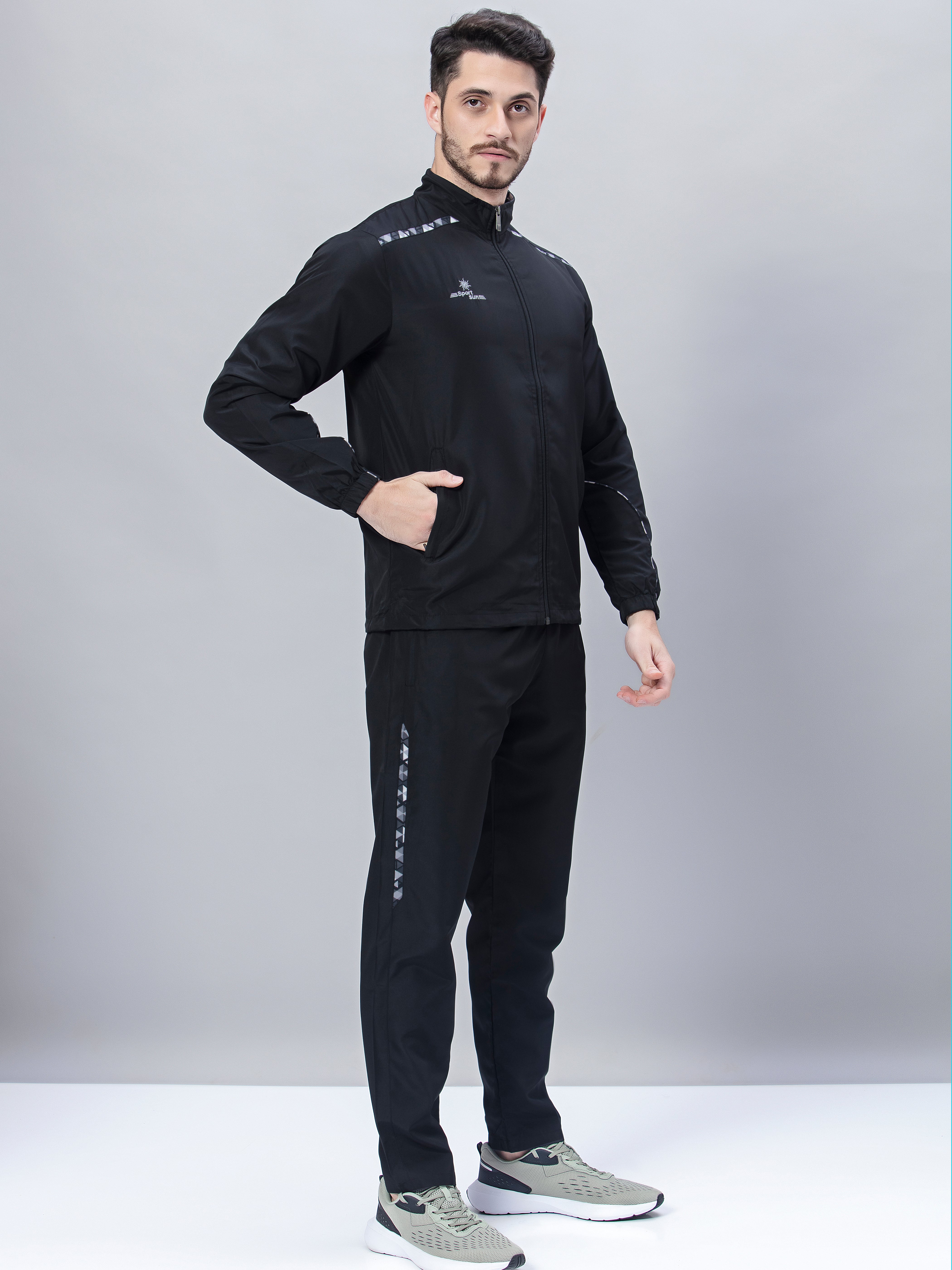 Sport Sun Micro Poly Black Track Suit