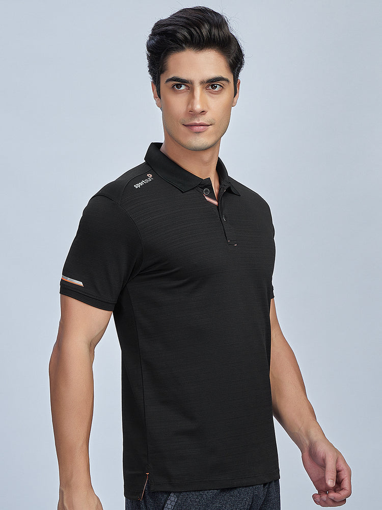 Sport Sun Playcool Polo Black T Shirt