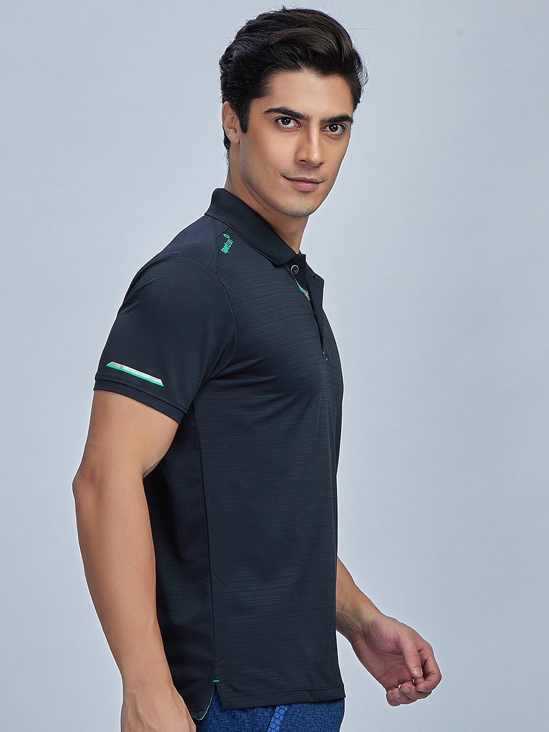 Sport Sun Playcool Polo Navy Blue T Shirt