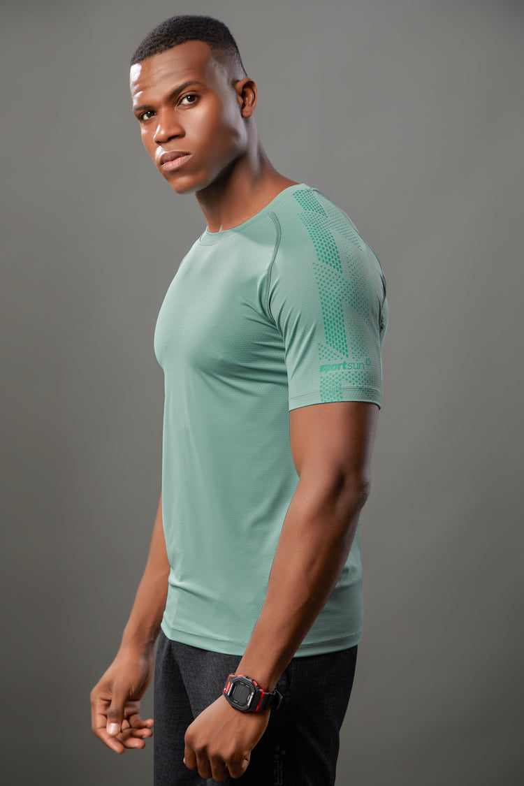 Sport Sun Round Neck Nylon Max Pista T Shirt